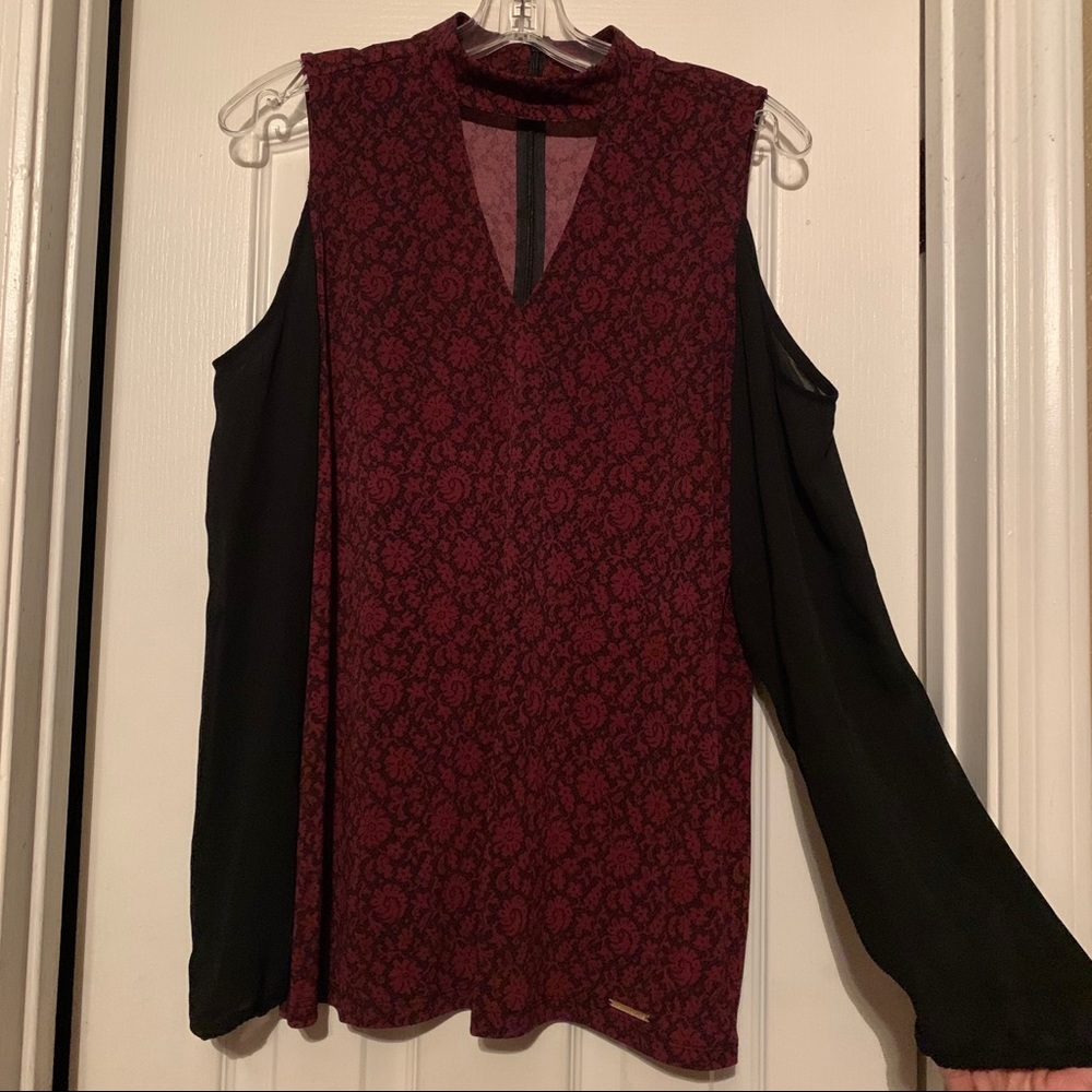 Michael Kors Shoulder-Less Long Sleeve Blouse